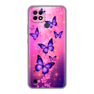 Силиконовый чехол на Realme C21 с принтом Бабочки
