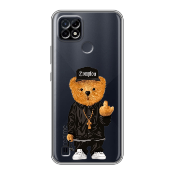 Силиконовый чехол на Realme C21 с принтом Мишка Силиконовый чехол на Realme C21 с принтом Мишка