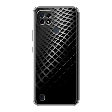 Силиконовый чехол на Realme C21 с принтом Текстура металла Силиконовый чехол на Realme C21 с принтом Текстура металла