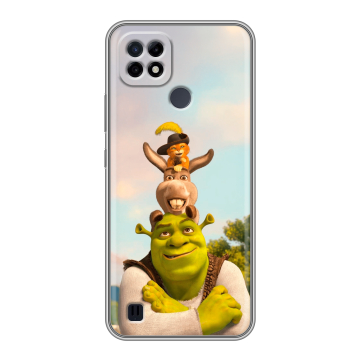 Силиконовый чехол на Realme C21 с принтом Шрек Shrek