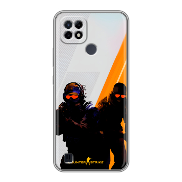 Силиконовый чехол на Realme C21 с принтом Контер страйк Counter strike Силиконовый чехол на Realme C21 с принтом Контер страйк Counter strike