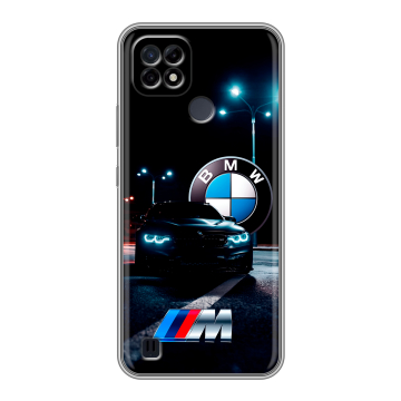 Силиконовый чехол на Realme C21 с принтом БМВ BMW Силиконовый чехол на Realme C21 с принтом БМВ BMW