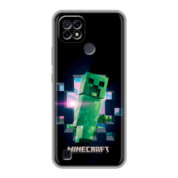 Силиконовый чехол на Realme C21 с принтом Майнкрафт Minecraft Силиконовый чехол на Realme C21 с принтом Майнкрафт Minecraft