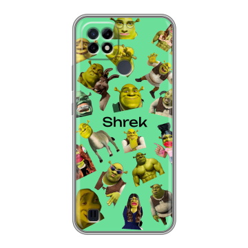 Силиконовый чехол на Realme C21 с принтом Шрек Shrek