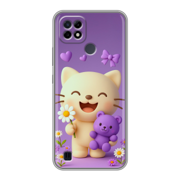 Силиконовый чехол на Realme C21 с принтом для девочек Силиконовый чехол на Realme C21 с принтом для девочек