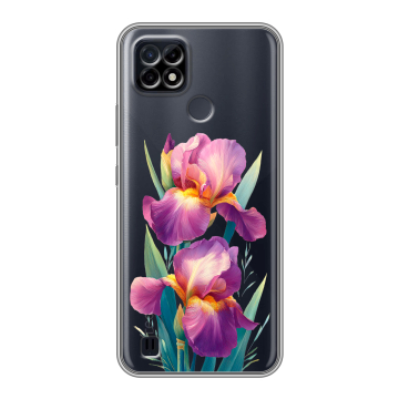 Силиконовый чехол на Realme C21 с принтом Цветы орхидеи