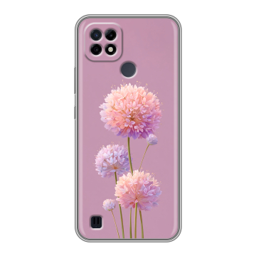 Силиконовый чехол на Realme C21 с принтом Цветы Силиконовый чехол на Realme C21 с принтом Цветы