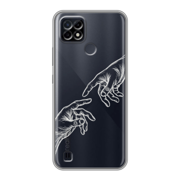 Силиконовый чехол на Realme C21 с принтом Сотворение мира