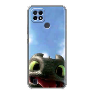 Силиконовый чехол на Realme C21 с принтом Как приручить дракона Силиконовый чехол на Realme C21 с принтом Как приручить дракона