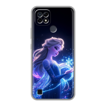 Силиконовый чехол на Realme C21 с принтом Холодное сердце Frozen Силиконовый чехол на Realme C21 с принтом Холодное сердце Frozen