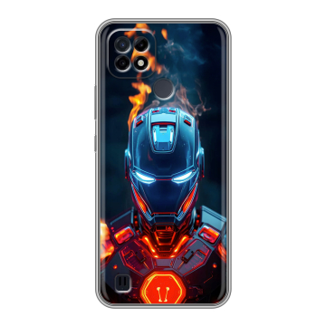 Силиконовый чехол на Realme C21 с принтом IronMan Железный человек Силиконовый чехол на Realme C21 с принтом IronMan Железный человек