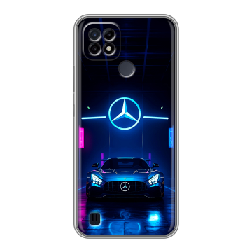 Силиконовый чехол на Realme C21 с принтом Mercedes Мерседес