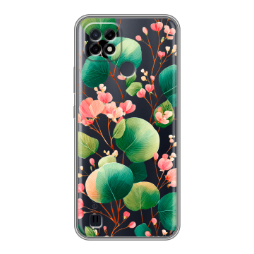 Силиконовый чехол на Realme C21 с принтом женский