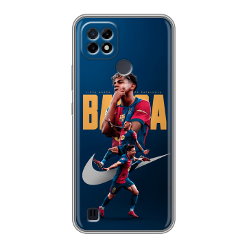 Силиконовый чехол на Realme C21 с принтом Барселона Barca Yamal 