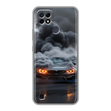 Силиконовый чехол на Realme C21 с принтом BMW БМВ Силиконовый чехол на Realme C21 с принтом BMW БМВ