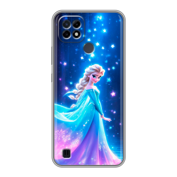 Силиконовый чехол на Realme C21 с принтом Холодное сердце Frozen Силиконовый чехол на Realme C21 с принтом Холодное сердце Frozen