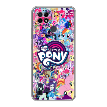 Силиконовый чехол на Realme C21 с принтом My little pony Дружба чудо