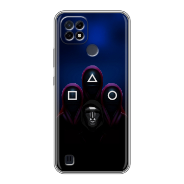 Силиконовый чехол на Realme C21 с принтом Игра Кальмара