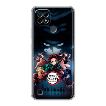 Силиконовый чехол на Realme C21 с принтом Demon Slayer Клинок рассекающий демонов Силиконовый чехол на Realme C21 с принтом Demon Slayer Клинок рассекающий демонов