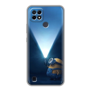 Силиконовый чехол на Realme C21 с принтом Миньоны
