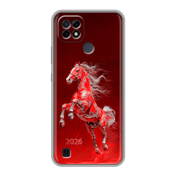 Силиконовый чехол на Realme C21 с принтом Новый год Силиконовый чехол на Realme C21 с принтом Новый год