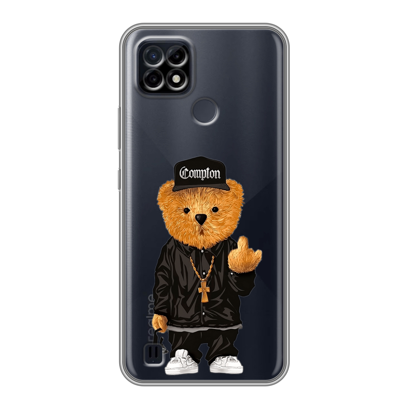Силиконовый чехол на Realme C21 с принтом Плюшевый медведь Силиконовый чехол на Realme C21 с принтом Плюшевый медведь