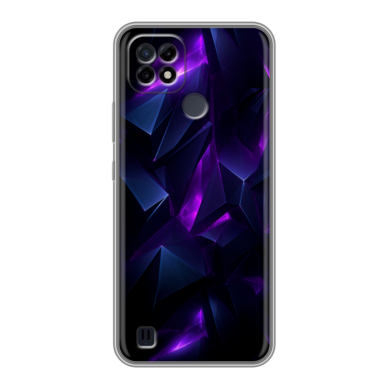 Силиконовый противоударный чехол на Realme C21 с принтом Абстракиция Силиконовый противоударный чехол на Realme C21 с принтом Абстракиция