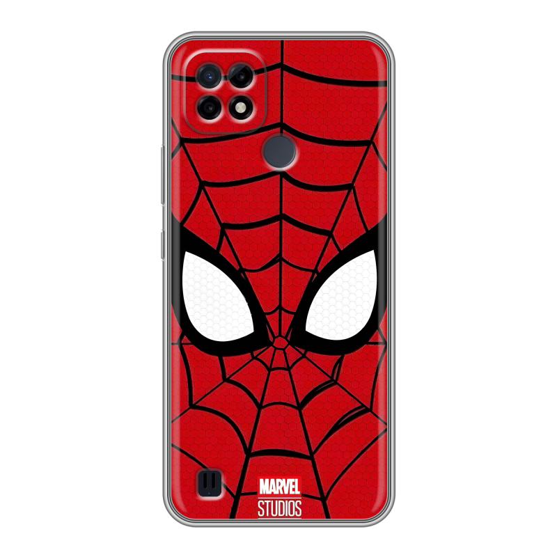 Силиконовый чехол на Realme C21 с принтом человек паук spiderman Силиконовый чехол на Realme C21 с принтом человек паук spiderman