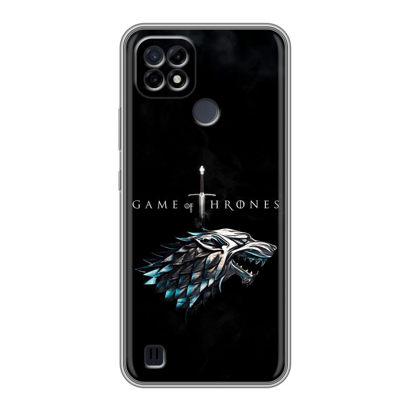Силиконовый противоударный чехол на Realme C21 с принтом Игра Престолов Game Thrones Силиконовый противоударный чехол на Realme C21 с принтом Игра Престолов Game Thrones