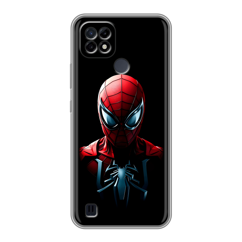 Силиконовый противоударный чехол на Realme C21 с принтом Spiderman Человек паук Силиконовый противоударный чехол на Realme C21 с принтом Spiderman Человек паук