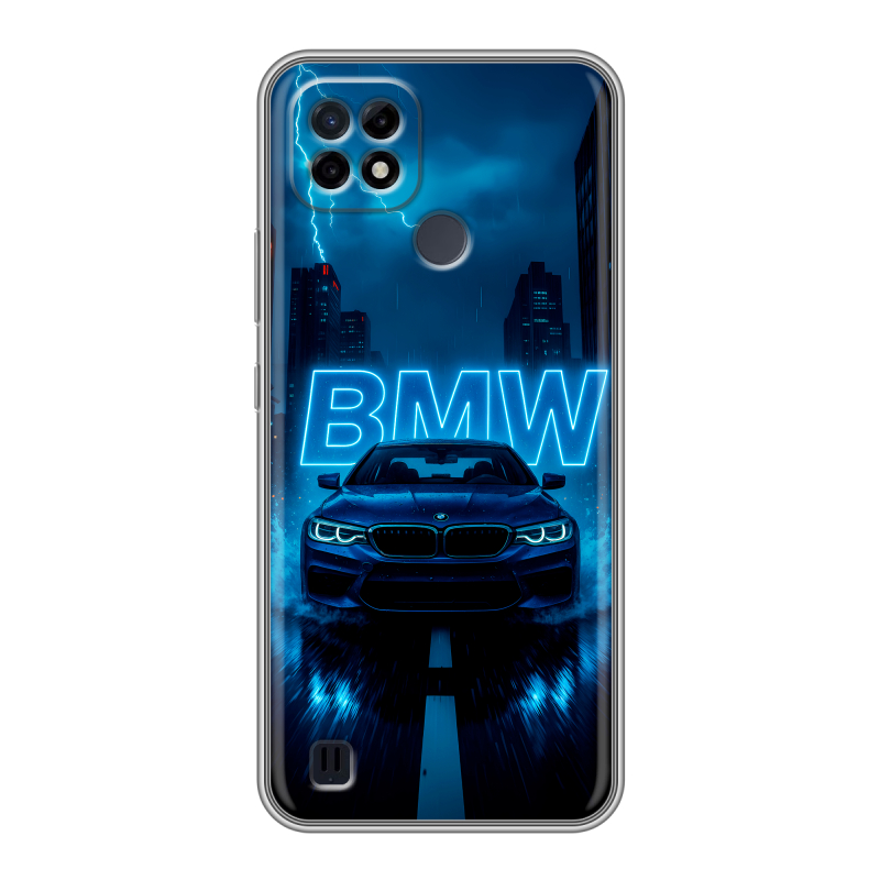 Силиконовый чехол на Realme C21 с принтом BMW БМВ Силиконовый чехол на Realme C21 с принтом BMW БМВ