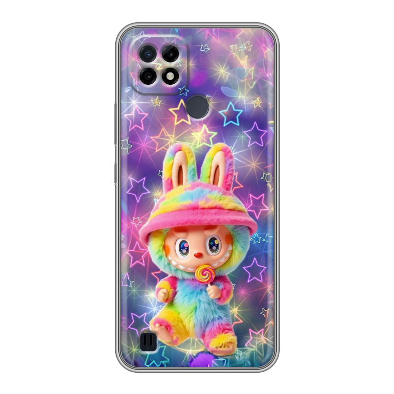 Силиконовый чехол на Realme C21 с принтом Labubu Лабубу Силиконовый чехол на Realme C21 с принтом Labubu Лабубу