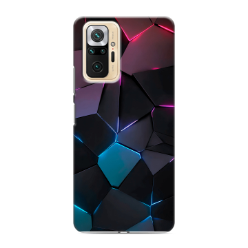 Силиконовый чехол на Xiaomi RedMi Note 10 Pro с принтом Геометрия неона Силиконовый чехол на Xiaomi RedMi Note 10 Pro с принтом Геометрия неона