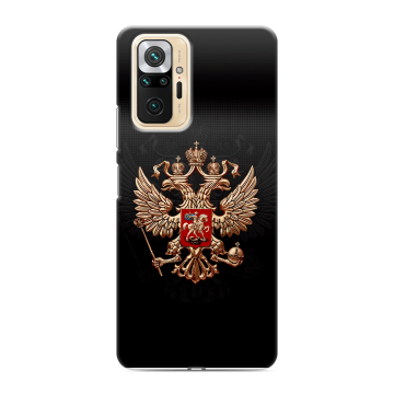 Силиконовый чехол на Xiaomi RedMi Note 10 Pro с принтом Герб России Силиконовый чехол на Xiaomi RedMi Note 10 Pro с принтом Герб России