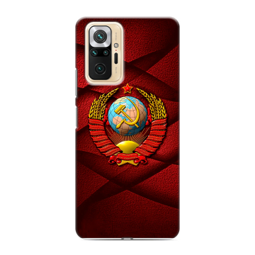 Силиконовый чехол на Xiaomi RedMi Note 10 Pro с принтом Герб СССР Силиконовый чехол на Xiaomi RedMi Note 10 Pro с принтом Герб СССР