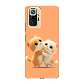 Силиконовый чехол на Xiaomi RedMi Note 10 Pro с принтом Милые котики Силиконовый чехол на Xiaomi RedMi Note 10 Pro с принтом Милые котики