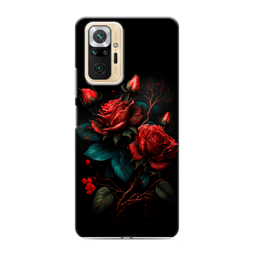 Силиконовый чехол на Xiaomi RedMi Note 10 Pro с принтом Розы красные Силиконовый чехол на Xiaomi RedMi Note 10 Pro с принтом Розы красные