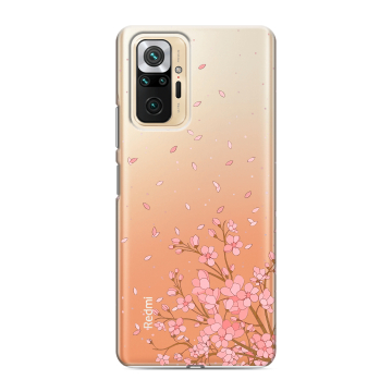 Силиконовый чехол на Xiaomi RedMi Note 10 Pro с принтом Ветка сакуры