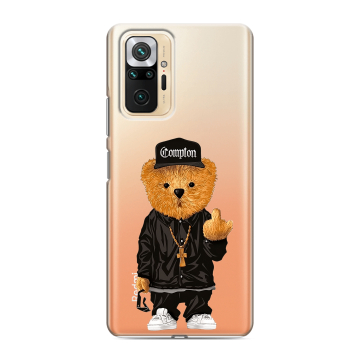Силиконовый чехол на Xiaomi RedMi Note 10 Pro с принтом Мишка