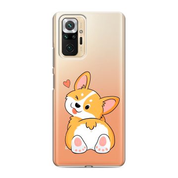 Силиконовый чехол на Xiaomi RedMi Note 10 Pro с принтом Корги Силиконовый чехол на Xiaomi RedMi Note 10 Pro с принтом Корги