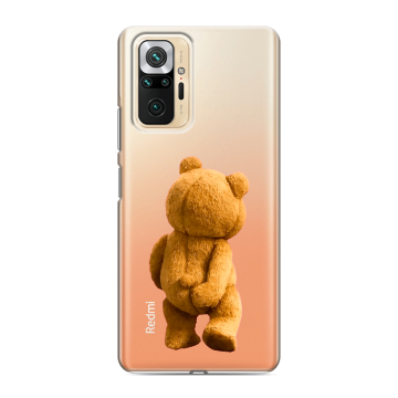 Силиконовый чехол на Xiaomi RedMi Note 10 Pro с принтом Медведь Силиконовый чехол на Xiaomi RedMi Note 10 Pro с принтом Медведь