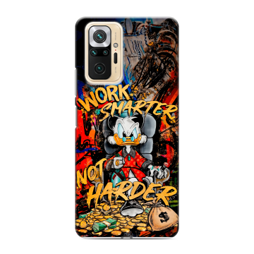 Силиконовый чехол на Xiaomi RedMi Note 10 Pro с принтом Дональд Дак Деньги Силиконовый чехол на Xiaomi RedMi Note 10 Pro с принтом Дональд Дак Деньги