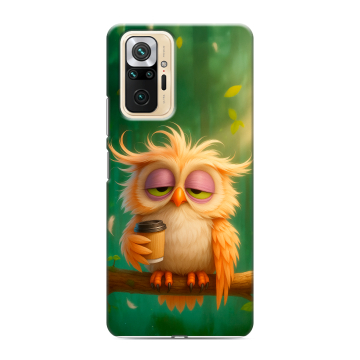 Силиконовый чехол на Xiaomi RedMi Note 10 Pro с принтом сова Силиконовый чехол на Xiaomi RedMi Note 10 Pro с принтом сова