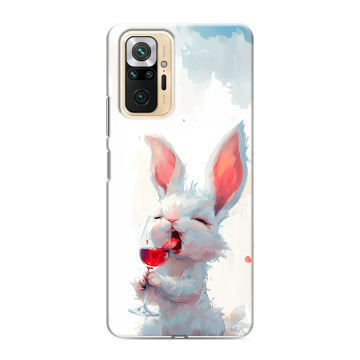 Силиконовый чехол на Xiaomi RedMi Note 10 Pro с принтом кролик зайчик Силиконовый чехол на Xiaomi RedMi Note 10 Pro с принтом кролик зайчик
