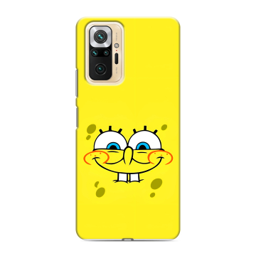 Силиконовый чехол на Xiaomi RedMi Note 10 Pro с принтом спанчбоб спанч боб Силиконовый чехол на Xiaomi RedMi Note 10 Pro с принтом спанчбоб спанч боб