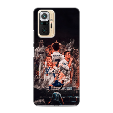 Силиконовый чехол на Xiaomi RedMi Note 10 Pro с принтом Реал Роналдо Real Ronaldo Силиконовый чехол на Xiaomi RedMi Note 10 Pro с принтом Реал Роналдо Real Ronaldo