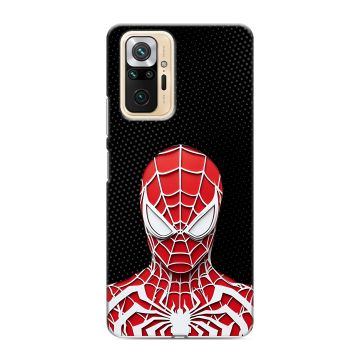 Силиконовый чехол на Xiaomi RedMi Note 10 Pro с принтом человек паук spiderman Силиконовый чехол на Xiaomi RedMi Note 10 Pro с принтом человек паук spiderman