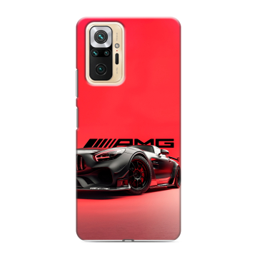Силиконовый чехол на Xiaomi RedMi Note 10 Pro с принтом Мерседес Mercedes AMG Силиконовый чехол на Xiaomi RedMi Note 10 Pro с принтом Мерседес Mercedes AMG