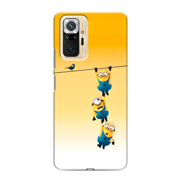 Силиконовый чехол на Xiaomi RedMi Note 10 Pro с принтом Миньоны Силиконовый чехол на Xiaomi RedMi Note 10 Pro с принтом Миньоны