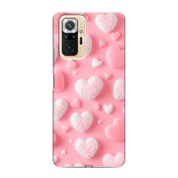 Силиконовый чехол на Xiaomi RedMi Note 10 Pro с принтом Сердечки Силиконовый чехол на Xiaomi RedMi Note 10 Pro с принтом Сердечки